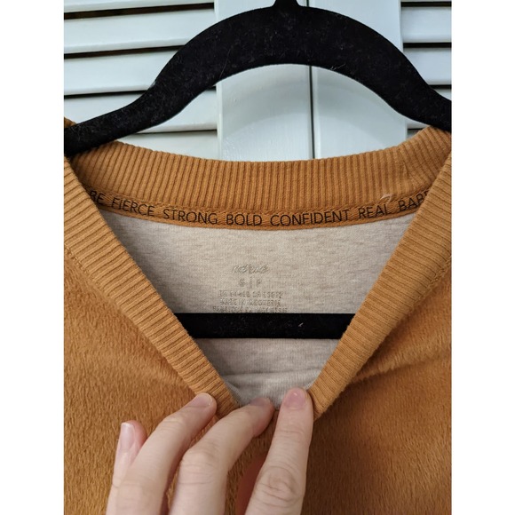 Aerie Fleece Oversized Crewneck Orange Small - Picture 2 of 4